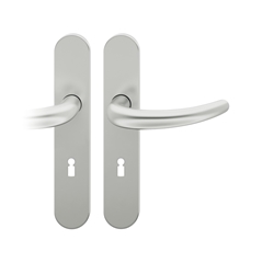 FSB ASL® Drückergarnitur, BB gelocht, E72, 12 1160, Verkehrsweiß farbig kunststoffbeschichtet, Vierkant 8mm, TS 39-58mm Nr. 0 12 1160 02702 8220