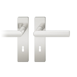 FSB ASL® Drückergarnitur, BB gelocht, E72, 12 1244, Verkehrsweiß farbig kunststoffbeschichtet, Vierkant 8mm, TS 39-58mm Nr. 0 12 1244 02102 8220