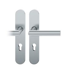 FSB ASL® Drückergarnitur, PZ gelocht, E92, 12 1108, Naturfarbig eloxiert, Vierkant 8mm, TS 39-58mm Nr. 0 12 1108 02712 0105