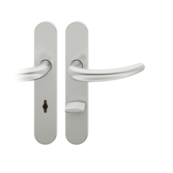 FSB ASL® Drückergarnitur, WC Schauscheibe/Schlitzkopf, E78 12 1160, Verkehrsweiß farbig kunststoffbeschichtet, Vierkant 8mm, TS 39-58mm Nr. 0 12 1160 03154 8220
