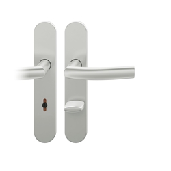 FSB ASL® Drückergarnitur, WC Schauscheibe/Schlitzkopf, E78 12 1107, Tiefschwarz farbig kunststoffbeschichtet, Vierkant 8mm, TS 39-58mm Nr. 0 12 1107 03154 8120