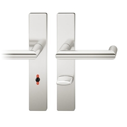 FSB ASL® Drückergarnitur, WC Schauscheibe/Schlitzkopf, E78 12 1016, Naturfarbig eloxiert, Vierkant 8mm, TS 39-58mm Nr. 0 12 1016 02554 0105