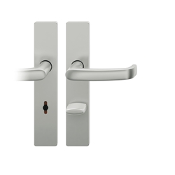 FSB ASL® Drückergarnitur, WC Schauscheibe/Schlitzkopf, E78 12 1045, Tiefschwarz farbig kunststoffbeschichtet, Vierkant 8mm, TS 39-58mm Nr. 0 12 1045 02554 8120