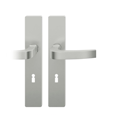 FSB ASL® Drückergarnitur, ohne Lochung 12 1163, Verkehrsweiß farbig kunststoffbeschichtet, Vierkant 8mm, TS 39-58mm Nr. 0 12 1163 02101 8220