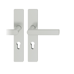 FSB ASL® Drückergarnitur, PZ gelocht, E92, 12 1244, Verkehrsweiß farbig kunststoffbeschichtet, Vierkant 8mm, TS 39-58mm Nr. 0 12 1244 02112 8220