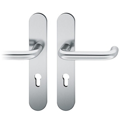 FSB ASL® Drückergarnitur, PZ gelocht, E72, 12 1070, Tiefschwarz farbig kunststoffbeschichtet, Vierkant 8mm, TS 39-58mm Nr. 0 12 1070 02710 8120