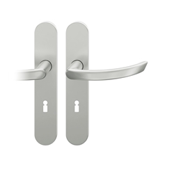 FSB ASL® Drückergarnitur, BB gelocht, E72, 12 1119, Verkehrsweiß farbig kunststoffbeschichtet, Vierkant 8mm, TS 39-58mm Nr. 0 12 1119 02702 8220