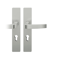 FSB ASL® Drückergarnitur, PZ gelocht, E72, 12 1163, Tiefschwarz farbig kunststoffbeschichtet, Vierkant 8mm, TS 39-58mm Nr. 0 12 1163 02110 8120