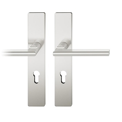FSB ASL® Drückergarnitur, PZ gelocht, E72, 12 1035, Naturfarbig eloxiert, Vierkant 8mm, TS 39-58mm Nr. 0 12 1035 02110 0105