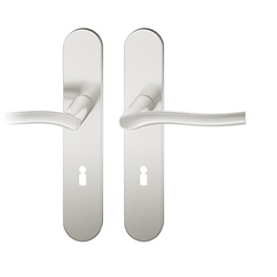 FSB ASL® Drückergarnitur, BB gelocht, E90 12 1028, Naturfarbig eloxiert, Vierkant 8,5mm, TS 39-58mm Nr. 0 12 1028 02704 0105