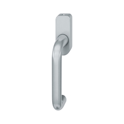 FSB DK-Fenstergriff, abschließbar, DIN Rechts, ohne Schließzwang, 34 1070, Edelstahl fein matt, mit Stütznocken, Ø 10mm, verdeckt verschraubt, Vierkant 7mm, Stiftlänge 30mm Nr. 0 34 1070 17231 6204