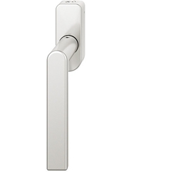 FSB DK-Fenstergriff, abschließbar, DIN Links-Rechts, ohne Schließzwang, 34 1244, Naturfarbig eloxiert, mit Stütznocken, Ø 10mm, verdeckt verschraubt, Vierkant 7mm, Stiftlänge 24mm Nr. 0 34 1244 17041 0105