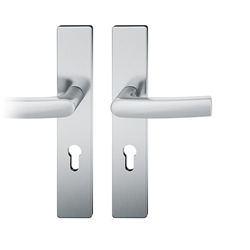 FSB ASL® Drückergarnitur, PZ gelocht, E72, 12 1015, Tiefschwarz farbig kunststoffbeschichtet, Vierkant 8mm, TS 39-58mm Nr. 0 12 1015 02110 8120