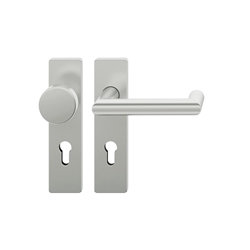 FSB AGL® 3 FH-Wechselgarnitur, Kurzschild, eckig, PZ gelocht, E72, Bronze, 79 1016, DIN Links, Hellbronze patiniert gewachst, mit Stütznocken, Klasse 4, Vierkant 9mm, TS 39-48mm, mit Knopf 0829 Nr. 0 79 1016 60410 7615
