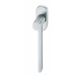 FSB DK-Fenstergriff, ovale Rosette, DIN Rechts, 34 1021, Edelstahl fein matt, mit Stütznocken, Ø 10mm, Vierkant 7mm, Stiftlänge 24-38mm Nr. 0 34 1021 49039 6204