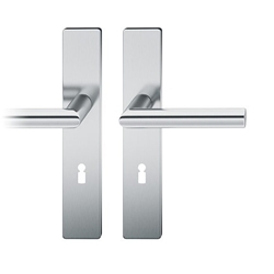 FSB ASL® Drückergarnitur, BB gelocht, E72, 12 1076, Tiefschwarz farbig kunststoffbeschichtet, Vierkant 8mm, TS 39-58mm Nr. 0 12 1076 02102 8120