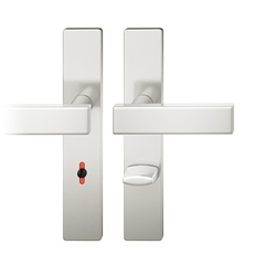 FSB ASL® Drückergarnitur, WC Schauscheibe/Schlitzkopf, E78 12 1003, Naturfarbig eloxiert, Vierkant 8mm, TS 39-58mm Nr. 0 12 1003 02554 0105