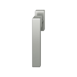 FSB DK-Fenstergriff, mit schmaler eckiger Rosette, B 27mm, H 62mm, S 10mm, DIN Links-Rechts, 34 1183, Schwarz, F9005 farbig kunststoffbeschichtet, mit Stütznocken, Ø 10mm, Vierkant 7mm, Stiftlänge 24-38mm Nr. 0 34 1183 09032 8120
