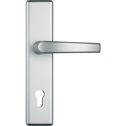 Abus HT-Schutz-Wechselgarnitur,Langschild,eckig,PZ,10/92,DIN Links-Rechts,Aluminium HLZS814,naturfarbig eloxiert Nr. 20351