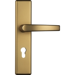Abus WET-Schutz-Wechselgarnitur,Langschild,eckig,PZ,8/72,DIN Links-Rechts,Aluminium KLZS714,bronzefarbig eloxiert Nr. 08425