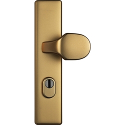 Abus WET-Schutz-Wechselgarnitur,Langschild,eckig,PZ,8/72,DIN Links-Rechts,Aluminium KLZS714,bronzefarbig eloxiert Nr. 08425