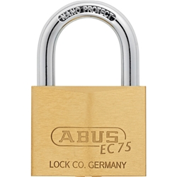Abus Vorhangschloss 75/60 2 Wendeschlüssel, Messing massiv Gehäuseb. 60mm,Gehäuset. 19mm,H 91mm, verschiedenschließend Nr. 10026420-01