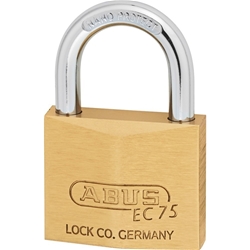 Abus Vorhangschloss 75/60 2 Wendeschlüssel, Messing massiv Gehäuseb. 60mm,Gehäuset. 19mm,H 91mm, verschiedenschließend Nr. 10026420-01
