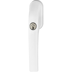 Abus FT-Fenstergriff,abschließbar,VK7/32-44 FG300,weiß beschichtet mit Stütznocken,Nocken Ø 10mm, verdeckt verschraubt, AL0125 Nr. 39840