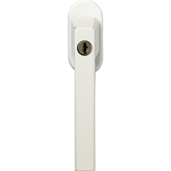 Abus FT-Fenstergriff,abschließbar,VK7/30 ECOLINE FG110 Polybag,weiß beschichtet mit Stütznocken,Nocken Ø 10mm, verdeckt verschraubt Nr. 59221