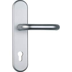 Abus HT-Schutz-Wechselgarnitur,Langschild,oval,PZ,10/92,DIN Links-Rechts,Aluminium HLZS814 B/SB,edelstahl eloxiert Nr. 10012230-01