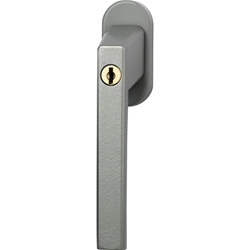 Abus FT-Fenstergriff,abschließbar,VK7/30 ECOLINE FG110 Polybag,silber beschichtet mit Stütznocken,Nocken Ø 10mm, verdeckt verschraubt Nr. 59220