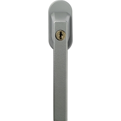 Abus FT-Fenstergriff,abschließbar,VK7/30 ECOLINE FG110 Polybag,silber beschichtet mit Stütznocken,Nocken Ø 10mm, verdeckt verschraubt Nr. 59220