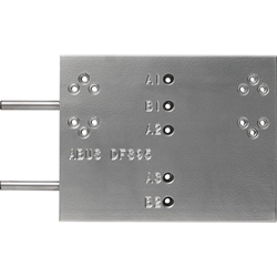 Abus Drehflügel-Bohrschablone, für Fensterschloss DFS95,DIN Links-Rechts,Stahl,verzinkt Nr. 10010257-01