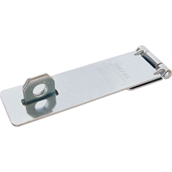 Abus Tür-Überfalle, mit Ösenplatte, Stahl 200/155, korrosionsgeschützt zum Anschrauben,L 155mm,H 47mm Nr. 01629
