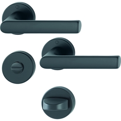 Hoppe Drückergarnitur Hamburg 1700/42KB/42KBS WC SST RHF F9714M Schwarz matt Nr. 11907988 (alt: 11761945)