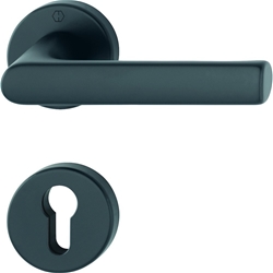 Hoppe Drückergarnitur Hamburg 1700/42KB/42KBS PZ SST RHF F9714M Schwarz matt Nr. 11907939 (alt: 11761763)