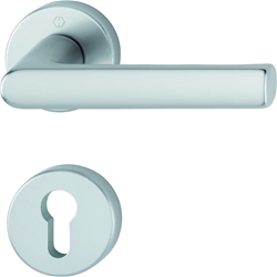 Hoppe Drückergarnitur Hamburg 1700/42KB/42KBS PZ SST RHF F1 Alu Natur Nr. 11907885 (alt: 11761660)