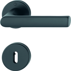 Hoppe Drückergarnitur Hamburg 1700/42KB/42KBS BB SST RHF F9714M Schwarz matt Nr. 11907873 (alt: 11761659)