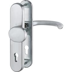 Hoppe FH-Schutz-Wechselgarnitur, oval, PZ gelocht, 9/92, DIN Links-Rechts, ER Marseille FS-E86G/3331/3310/1138F, edelstahl matt Langschild, TS 67-72mm, Antipanik Nr. 11575700
