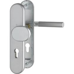Hoppe WET-Schutz-Wechselgarnitur, oval, PZ, 8/72, DIN Links-Rechts, Aluminium Lecce 86G/3331/3310/1405, F49/F9-2 eloxiert Langschild, TS 37-42mm (DIY-Sort.) Nr. 11728693