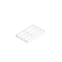 Blum AMBIA-LINE Besteckeinsatz, für LEGRABOX/MERIVOBOX Schubkasten, Kunststoff / Stahl, 6 Besteckfächer, NL=500 mm, Breite=300 mm, oriongrau matt Nr. ZC7S500BS3