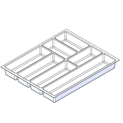 Besteckeinsatz Concept für 500mm Korpus, Breite 385/430mm, Tiefe 460/525mm, Oberfläche Pearl, Farbe Anthrazit F868 Nr. 5410225255