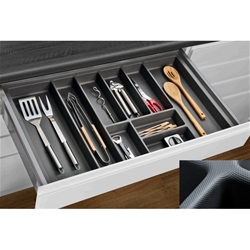 Besteckeinsatz Concept für 500mm Korpus, Breite 385/430mm, Tiefe 460/525mm, Oberfläche Pearl, Farbe Anthrazit F868 Nr. 5410225255