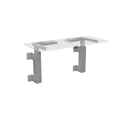 Tischgestell Classic WALL 2B-3D, elektrisch, RAL 9005 schwarz, Wandmontage Abmessung Tischplatte 900-2000 mm x 500-800 mm (BxT), Max. 100 kg Nr. SW.WALL240B