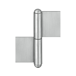 Simonswerk Metalltür-Konstruktionsband, KO 4, 140mm, Edelstahl mit losem Edelstahlstift, 2tlg., matt gebürstet Rollen Ø 18mm, Stift Ø 12mm, DIN-Richtung: Links-Rechts Nr. 500002040 / 5 140911 0 04006