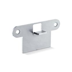 Geze Lappenschließblech, IQ Lock, ER, DIN Links-Rechts, 22/26mm kantig, edelstahl, gebürstet, Türe stumpf, zweiflügelig (PG:53) 162322