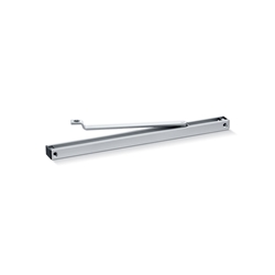 Geze OT-Gleitschiene, für Oben-Türschließer, ALU, TS 1500 G, Bandgegenseite, silberfarbig eloxiert, 1-flg., aufliegend, H 20,50mm, L 390mm (PG:13) 101885