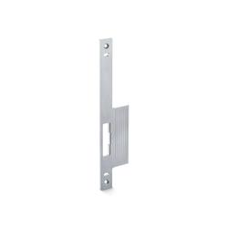 Geze Lappenschließblech, IQ Lock, ER, DIN Links, 24/60mm kantig, edelstahl, gebürstet, Türe stumpf, einflügelig, 270x24x3mm u. kürzbar (PG:53) 122626