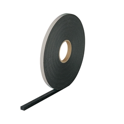 Vorlege-Dichtband Elastozell TN126 schwarz einseitig klebend, 12x4mm 20m Rolle Nr. 329505