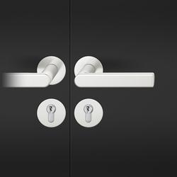 FSB AGL® 3 Drückergarnitur, mit Rosetten, rund, DIN Rechts, PZ gelocht, Aluminium, 72 1244, Naturfarbig, mit Stütznocken, Vierkant 8mm, Stärke Abdeckung 7mm, TS 45-54mm Nr. 0 72 1244 81310 0105